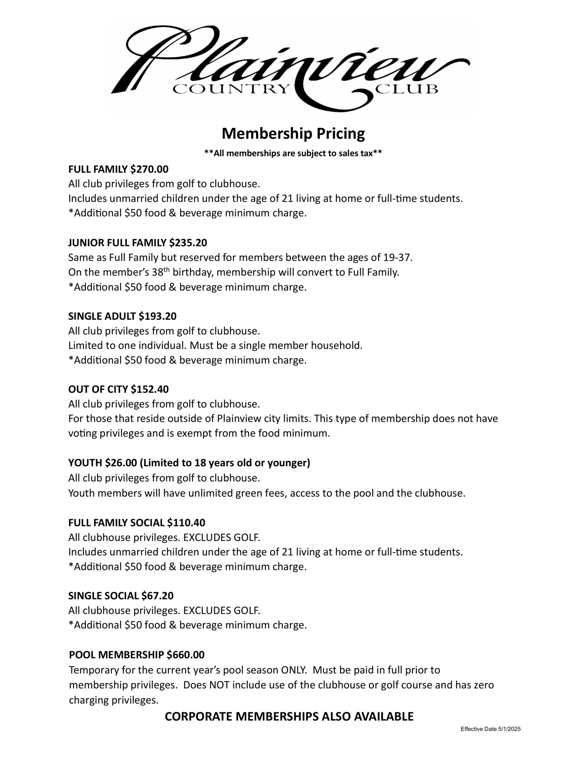 categories-pricing-plainview-country-club-plainview-tx